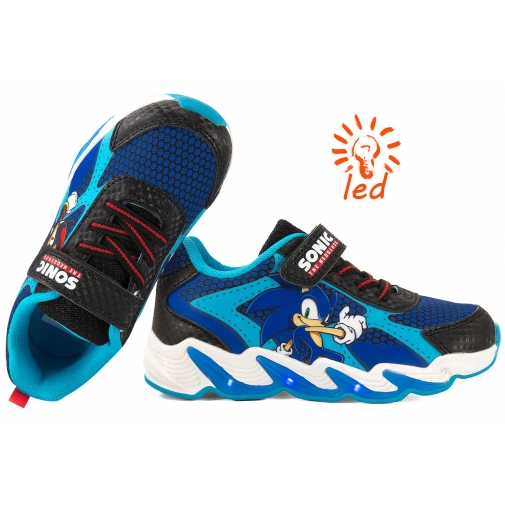BARTEK 8702946 ŚWIECĄCE SPORTOWE CHŁOPIĘCE SNEAKERSY RZEPY SONIC