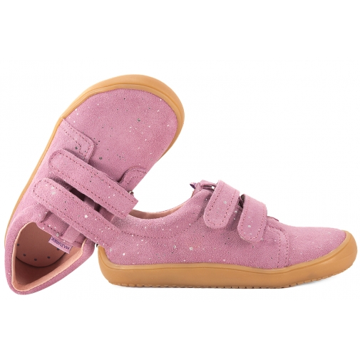 MAZUREK 1305 BAREFOOT SKÓRZANE PÓŁBUTY DZIEWCZĘCE różowe