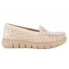 POTOCKI 26-19426 AŻUROWE SKÓRZANE MOKASYNY DAMSKIE PÓŁBUTY beżowe