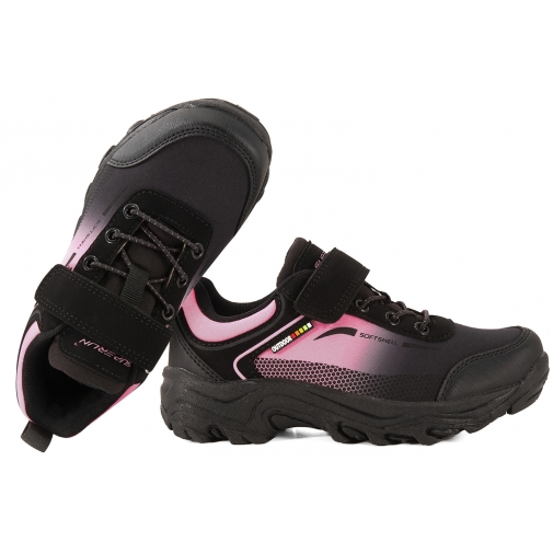 SUPERUN 7023 SOFTSHELL BUTY SPORTOWE TREKKINGOWE DZIEWCZĘCE czarny/różowy