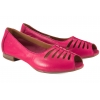 MACIEJKA P7541-15 BALERINKI AŻUROWE DAMSKIE PÓŁBUTY BALERINY SKÓRZANE różowe
