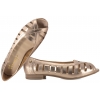 MACIEJKA P7540-25 BALERINKI AŻUROWE DAMSKIE PÓŁBUTY BALERINY SKÓRZANE złote