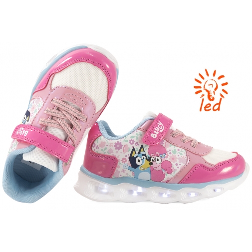 BARTEK 8704215 ŚWIECĄCE SPORTOWE DZIEWCZĘCE SNEAKERSY RZEPY Bluey