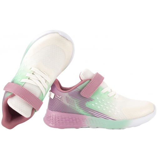 EMEL E4228M-1 BUTY SPORTOWE DZIEWCZĘCE SNEAKERSY PÓŁBUTY PU RZEPY