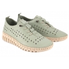 T.SOKOLSKI OG 4001 AŻUROWE PÓŁBUTY SKÓRZANE SNEAKERSY DAMSKIE PU pistacjowe