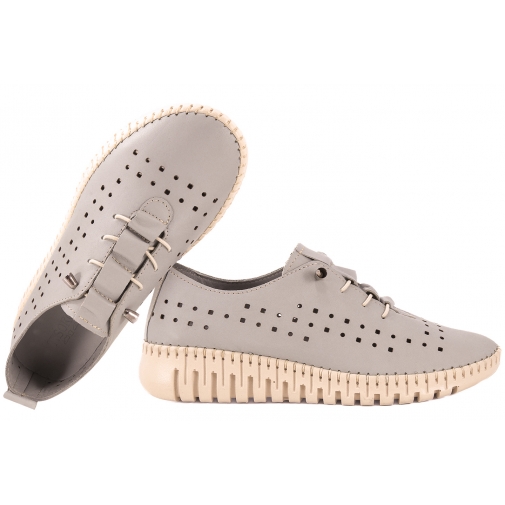 T.SOKOLSKI OG 4001 AŻUROWE PÓŁBUTY SKÓRZANE SNEAKERSY DAMSKIE PU