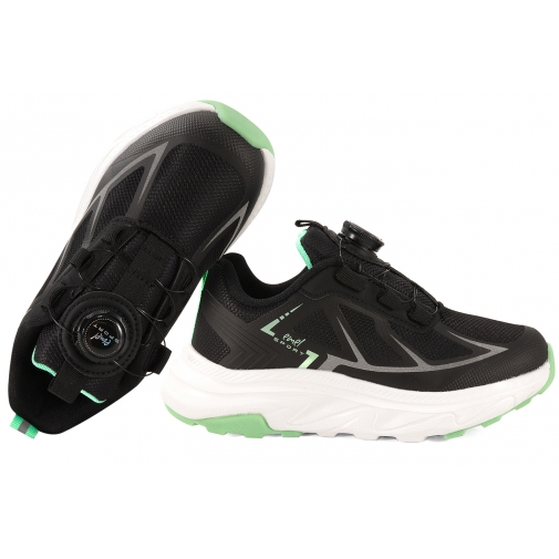 EMEL E4235 BUTY SPORTOWE DZIECIĘCE SNEAKERSY PÓŁBUTY PU czarne