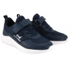 EMEL E4229-2 BUTY SPORTOWE DZIECIĘCE SNEAKERSY PÓŁBUTY PU RZEP granatowe
