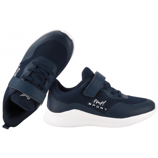 EMEL E4229M-2 BUTY SPORTOWE DZIECIĘCE SNEAKERSY PÓŁBUTY PU RZEP granatowe