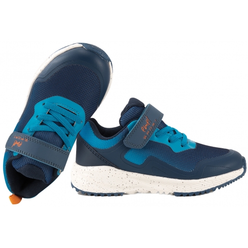 EMEL E4231 BUTY SPORTOWE DZIECIĘCE SNEAKERSY PÓŁBUTY PU granatowe