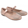BARTEK 8301915 BALERINKI DZIEWCZĘCE PÓŁBUTY Z KRYSZTAŁKAMI różowe