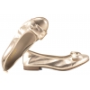 MACIEJKA P6802-25 BALERINKI DAMSKIE PÓŁBUTY BALERINY SKÓRZANE złote