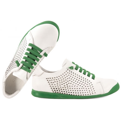 RAVINI 1602 AŻUROWE PÓŁBUTY SKÓRZANE DAMSKIE białe