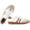 FILIPPO DP7508 SKÓRZANE PÓŁBUTY DAMSKIE SPORTOWE SNEAKERSY biały/panterka