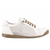 RAVINI 1602 AŻUROWE PÓŁBUTY SKÓRZANE DAMSKIE białe/beż