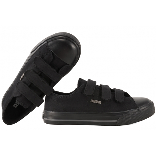 BIG STAR TT374172 TRAMPKI TENISÓWKI TEKSTYLNE DZIECIĘCE PÓŁTRAMPKI RZEPY czarne