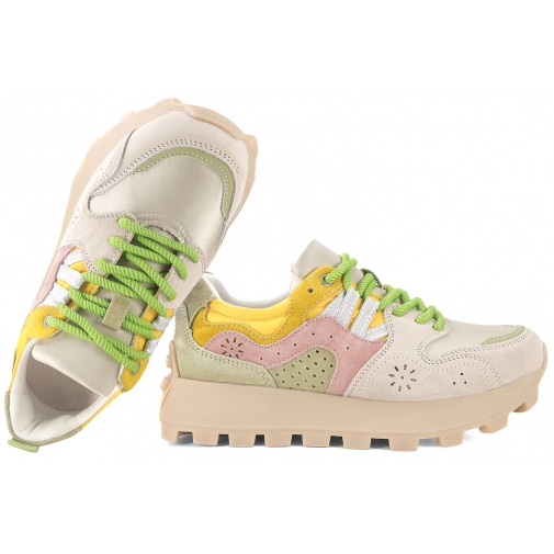 FILIPPO DP7560 PÓŁBUTY DAMSKIE ZAMSZOWE SNEAKERSY NA PLATFORMIE SKÓRZANE