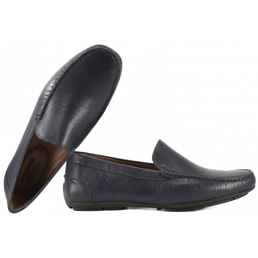 LA CUOIERIA BOL MF002 MOKASYNY SKÓRZANE MĘSKIE PÓŁBUTY CASUAL WSUWKI brązowe