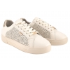 FILIPPO DP7592 AŻUROWE PÓŁBUTY DAMSKIE SNEAKERSY SKÓRZANE NA PLATFORMIE beżowe