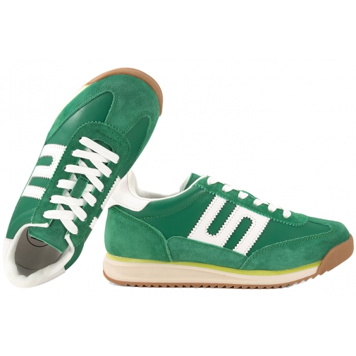 FILIPPO DP7686 SKÓRZANE PÓŁBUTY DAMSKIE SPORTOWE SNEAKERSY zielone