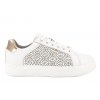 FILIPPO DP7592 AŻUROWE PÓŁBUTY DAMSKIE SNEAKERSY SKÓRZANE NA PLATFORMIE białe