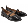 FILIPPO DP7742 BALERINY SKÓRZANE DAMSKIE PÓŁBUTY LAKIERKI czarne