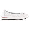 FILIPPO DP6718 AŻUROWE BALERINY SPORTOWE DAMSKIE PÓŁBUTY NA PLATFORMIE SKÓRA białe