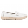FILIPPO DP7527 PÓŁBUTY SKÓRZANE DAMSKIE MOKASYNY białe