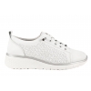 FILIPPO DP7589 SKÓRZANE PÓŁBUTY DAMSKIE SNEAKERSY NA KOTURNIE białe