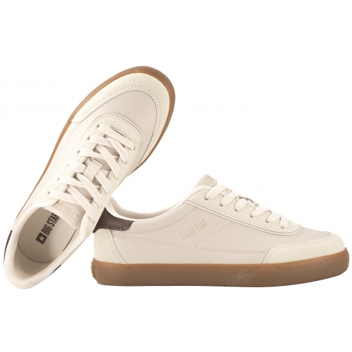 BIG STAR TT274311 PÓŁBUTY SPORTOWE PÓŁTRAMPKI DAMSKIE TENISÓWKI EKO beżowe