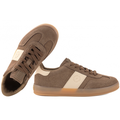 BIG STAR TT274116 BUTY SPORTOWE DAMSKIE SNEAKERSY ZAMSZOWE EKO brąz