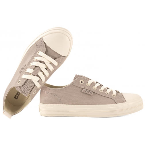BIG STAR TT274819 PÓŁTRAMPKI DAMSKIE TENISÓWKI TEKSTYLNE c.beż