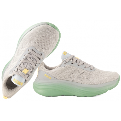 BIG STAR TT274048 BUTY SPORTOWE DAMSKIE SNEAKERSY TEKSTYLNE NA PLATFORMIE szare