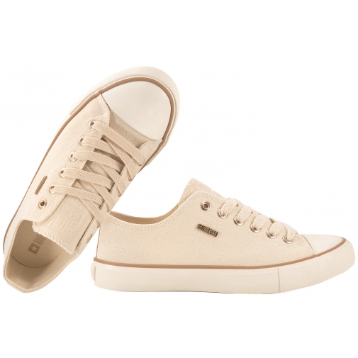 BIG STAR TT274773 PÓŁTRAMPKI DAMSKIE TENISÓWKI TEKSTYLNE beżowe
