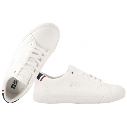 BIG STAR TT174083 BUTY SPORTOWE SNEAKERSY MĘSKIE TRAMPKI EKO białe