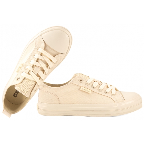 BIG STAR TT274818 TRAMPKI DAMSKIE TENISÓWKI TEKSTYLNE beżowe
