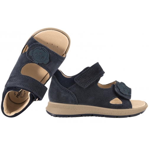 PRIMIGI 1365500 SANDAŁKI SKÓRZANE DZIECIĘCE SANDAŁY ZAMSZOWE PU granatowe