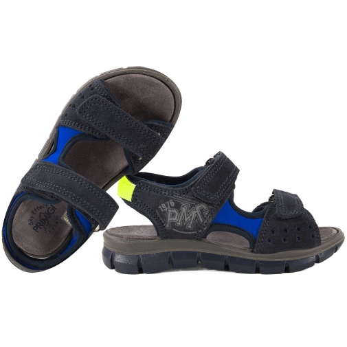 PRIMIGI 1397733 SANDAŁKI CHŁOPIĘCE SANDAŁY SKÓRZANE/TEKSTYLNE granatowe