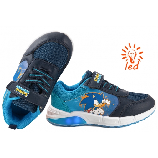 BARTEK 8706016 BUTY ŚWIECĄCE CHŁOPIĘCE SPORTOWE SNEAKERSY RZEPY Sonic