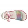 PRIMIGI 1385199 SANDAŁKI DZIEWCZĘCE SANDAŁY NA RZEPY Z BROKATEM tęczowe