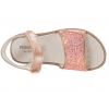 PRIMIGI 1385155 SANDAŁKI DZIEWCZĘCE SANDAŁY NA RZEPY Z BROKATEM łososiowy róż