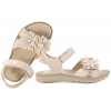 PRIMIGI 1385200 SKÓRZEANE SANDAŁKI DZIEWCZĘCE SANDAŁY NA RZEPY beżowe