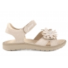 PRIMIGI 1385200 SKÓRZEANE SANDAŁKI DZIEWCZĘCE SANDAŁY NA RZEPY beżowe