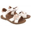 PRIMIGI 1386933 SKÓRZANE SANDAŁKI DZIEWCZĘCE SANDAŁY NA RZEPY białe