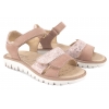 PRIMIGI 1389044 SKÓRZANE SANDAŁKI DZIEWCZĘCE SANDAŁY NA RZEPY różowe