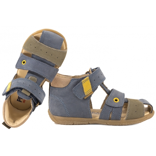PRIMIGI 1413311 SANDAŁKI SKÓRZANE CHŁOPIĘCE SANDAŁY Z PALCEM