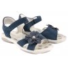PRIMIGI 1383688 SANDAŁKI DZIEWCZĘCE SANDAŁY SKÓRZANE NA RZEPY granatowe