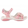 PRIMIGI 1383666 SANDAŁKI DZIEWCZĘCE SANDAŁY SKÓRZANE NA RZEPY róż kwiatki
