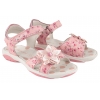 PRIMIGI 1383666 SANDAŁKI DZIEWCZĘCE SANDAŁY SKÓRZANE NA RZEPY róż kwiatki