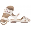 PRIMIGI 1383655 SANDAŁKI DZIEWCZĘCE SANDAŁY SKÓRZANE NA RZEPY białe